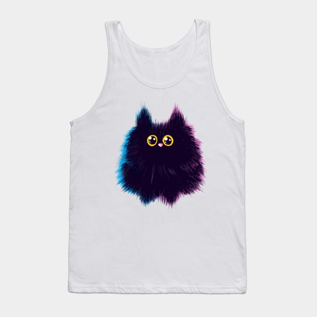 Fluffy Bubble Cat Tank Top by Juka